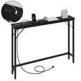 thumbnail image 1 of Aoile 39.3" Behind Couch Table with Power Outlets, Sofa Tables Narrow Long for Living Room, Entryway, Hallway, Black, 1 of 8