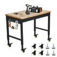 thumbnail image 1 of Aoile 48"x24" Adjustable Workbench with Casters, Power Outlets, 2000 LBS Load Capacity for Workshop Garage, 1 of 8
