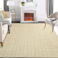 thumbnail image 1 of Aoile 9' x 12' Washable Area Rug, Modern Plaid Rug, Soft Faux Wool Rug Non-slip Low Pile Accent Small Rug for Bathroom Bedroom Kitchen Laundry, Yellow, 1 of 7