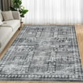 thumbnail image 1 of Aoile 9x12 Machine Washable Area Rug, Stain Resistant Anti Slip Backing Rugs, Retro Distressed Print Low-Pile Carpet Rugs for Living Room Bedroom Dinning Room, Gray, 1 of 8