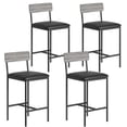 thumbnail image 1 of Aoile Bar Stools Set of 4, Counter Stools with Footrest for Counter Bar, Island, Easy Assembly, Rustic Grey, 1 of 8