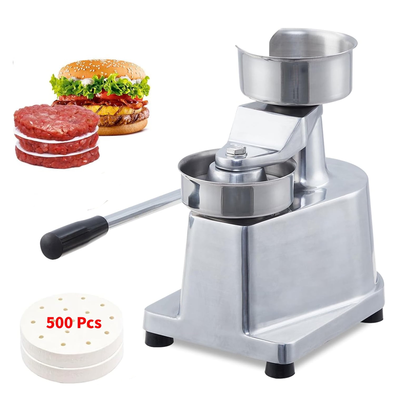 Aoile Commercial Burger Patty Maker, 6 inch Stainless Steel Burger ...
