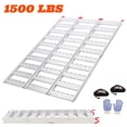 thumbnail image 1 of Aoile Folding Loading Ramps, 76"L x 50"W Motorcycle Ramps with Load Straps, 1500 lbs Capacity, Silver, 1 of 7