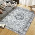 thumbnail image 1 of Aoile Vintage Area Rug 9x12, Washable Rug Low Pile Non-slip Floral Distressed Mat for Living Room Bedroom Dining Room Home Decor, Gray, 1 of 8
