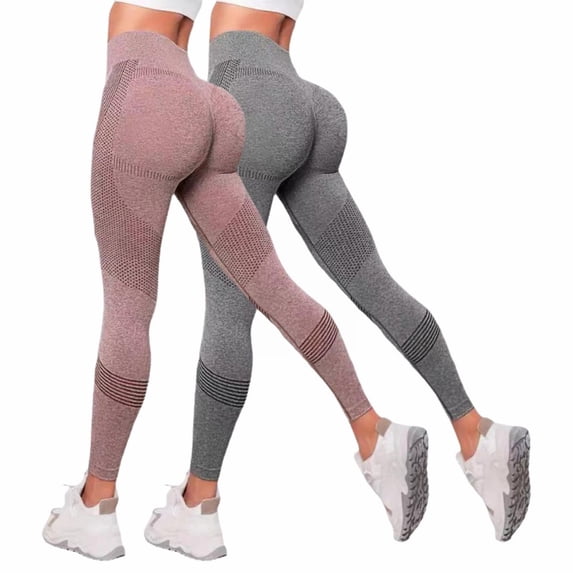 Aoiroe 2 Pack Leggings for Women - High Waisted Tummy Control Yoga Pants for Workout Gym Leggings Plus Size Dance Green L