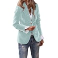 thumbnail image 1 of Aoiroe Business Outfits For Women Work Clothes For Women 2025 Womens Blazers For Work Casual Business Casual Outfits For Work Oversized Blazers For Women Women Suit Jackets Dressy Mint Green M, 1 of 7