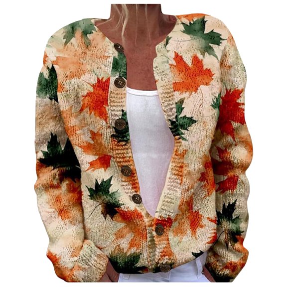 Aoiroe Cozy Sweaters For Women Fall Cardigan Long Sweaters For Women Knit Cardigan Fall Sweatshirt Crochet Sweaters For Women Womens Cable Knit Sweater Brick Red XL