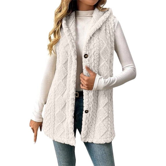 Aoiroe Fall Outfits For Women 2025 Trendy Lightweight Soft Vest Sleeveless Sweater Vest For Women Puffer Vest Women Sleeveless Blazer Vest For Women Blazer Vest For Women White M