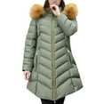 thumbnail image 1 of Aoiroe Heavy Winter Coats For Women Women'S Plus Size Winter Coats Long Puffer Jacket Womens Plus Size Coat Long Winter Coats For Women Oversized Casual Loose Solid Winter Coat Blackish Green L, 1 of 8