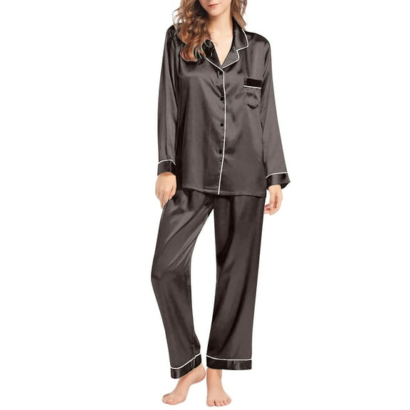 Aoiroe Long Tshirt Nightgowns For Women Soft Pajama Set For Women Long Sleeve Pajama Set 2 Piece Workout Sets For Women Tshirt Pajamas For Women Night Long For Women Z-A 2XL