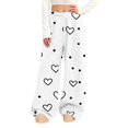 thumbnail image 1 of Aoiroe Plus Size Pajama Pants Pajama Bottoms Women Casual Pants For Women Lounge Pants Cozy Pants Women Long Wide Leg Lounge Pants Jogger Wide Leg Athletic Pants Fleece Pj Pants Black S, 1 of 8