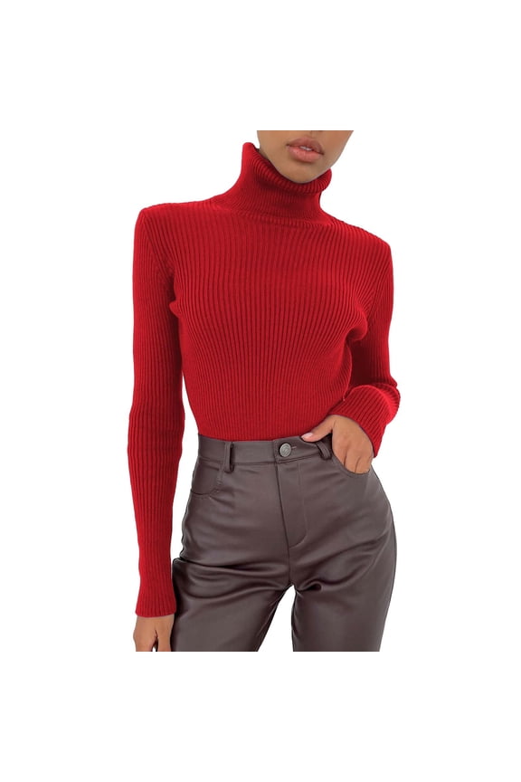 Under Shirts For Women Mock Turtle Necks Tops For Women Workout Long Sleeve Tops For Women Turtleneck Dress Compression Long Sleeve Women Long Sleeve Undershirt Long Sleeve Shirts Red One Size