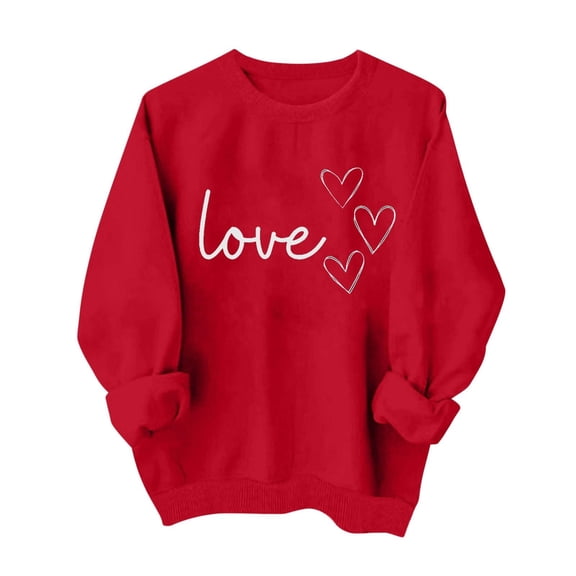 Aoiroe Sweatshirt For Women Trendy Running Long Sleeve Shirt Women Print Sweatshirt Ladies Hoodies Pullover Winter Outfits For Women Pullover Hoodie Womens Pullover Sweatshirt Watermelon red M