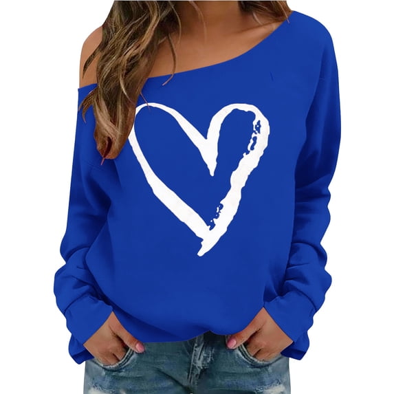 Aoiroe Woman’s Sweatershirt,Off The Shoulder Long Sleeve Loose Pullover Womens Tunic Tops Long Sleeve Shirts Lightweight Oversized Pullovers Oversized Sweater Blue 5XL