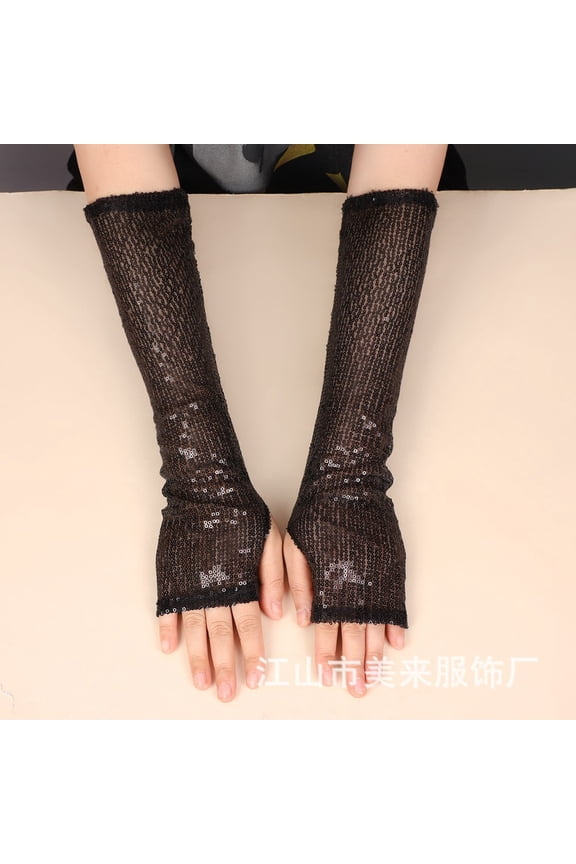 Women Fishnet Long Gloves,Goth Accessories Fishnet Gloves Fingerless For Women Mesh Elbow Length Costume Wedding Evening Dress Lace Gloves Sheer Gloves Black A