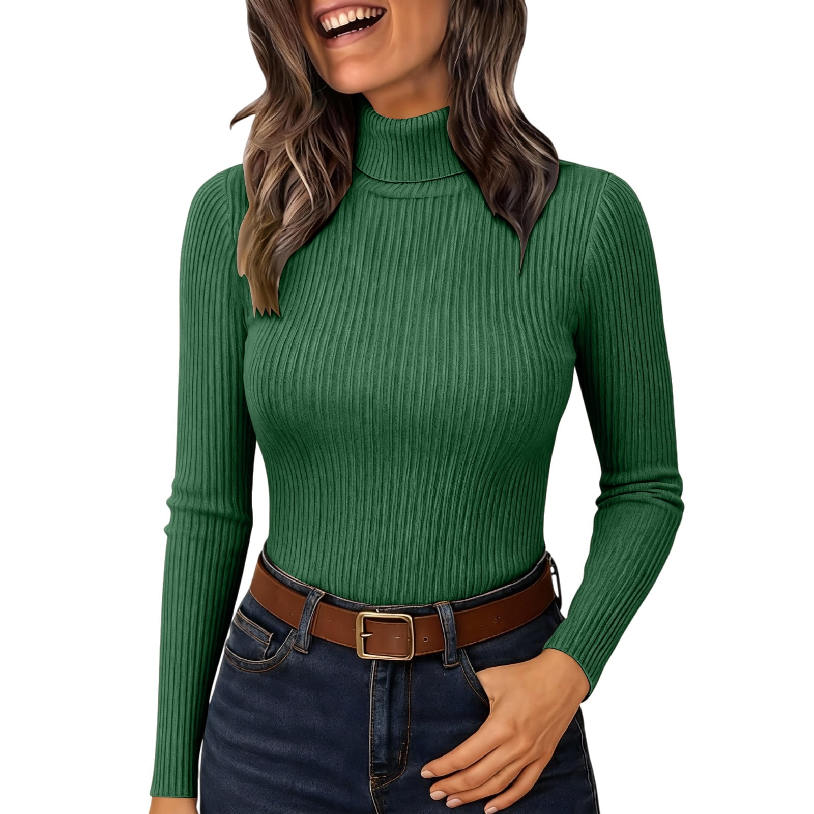 Aoiroe Womens 2026 Fall Sweaters Long Sleeve TopsBase Layering Tight ...