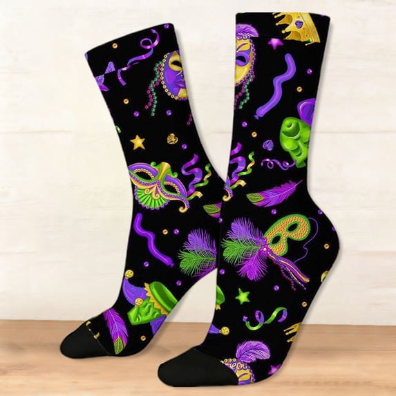 Aoiroe Womens Cute Animal Patterned Funny Novelty Cotton Crew Socks Black One Size