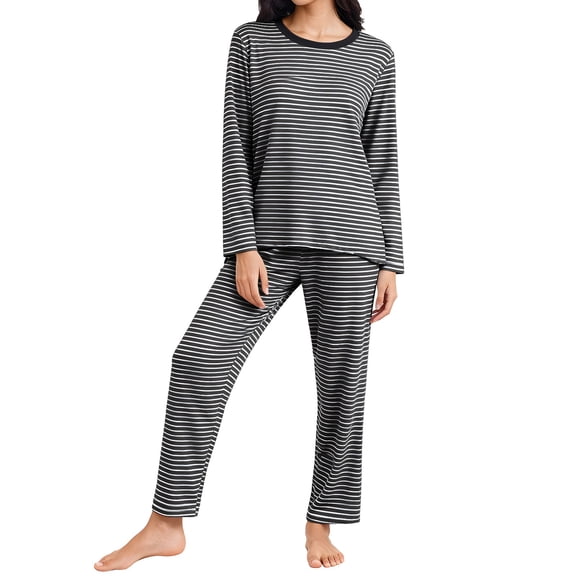 Aoiroe Womens Long Underwear Womens Long Underwear Sets Winter Sets For Women Comfy Sets For Women Clothing Womens Thermals Top And Bottom Set Two Piece Sets For Women Womens Thermal Set Black 2XL