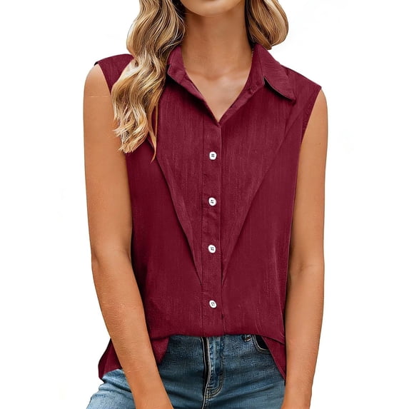 Aoiroe Womens Loose Fit Casual Tank Tops,Sleeveless Gym Athletic Workout Tops Beach Vacation Clothes Beach Cotton Tops Summer Clothes Fashion Outfits Spring Outfits 2026 Wine M