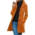 thumbnail image 1 of Aoiroe Womens Winter Coats Double Breasted Trench Coat For Women Winter Coats For Women Super Warm Winter Coats For Women Lightweight Trench Coat Women 2025 Fall Trendy Long Sleeve Khaki S, 1 of 6