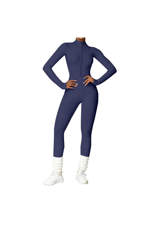 Workout Sets Yoga Outfits Winter Rompers Body Suits Womens Jumpsuits Casual Dressy Tummy Control Jumpsuit Compression Jumpsuits Workout Bodysuit Full Body Suit Athletic Jumpsuit Blue XL