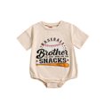 thumbnail image 1 of Aojekbee Baby Boys Romper Casual Baseball Letter Print Round Neck Short Sleeve Jumpsuit Summer Clothes for Infant Toddler, 1 of 10