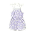 thumbnail image 1 of Aojekbee Baby Girl Summer Jumpsuit Sleeveless Neck Floral Print Romper Shorts Toddler Playsuit, 1 of 10