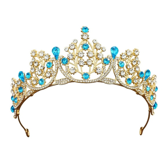 Aojekbee Bride Crowns Wedding Crystal Tiaras Hair Jewelry Bridal Hair Accessories Princess Prom Headpiece