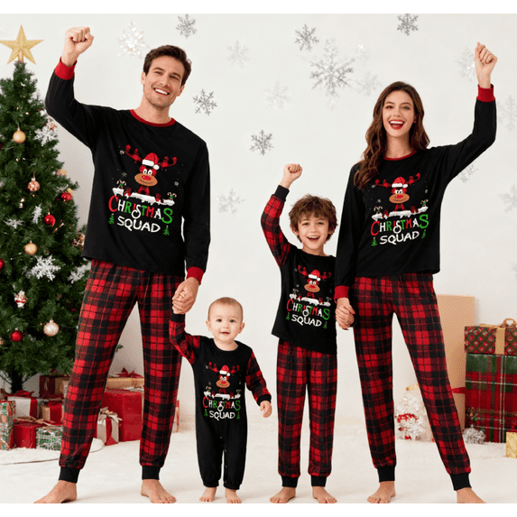Aojekbee Christmas Family Matching Pajamas Set Soft Holiday Pjs ...