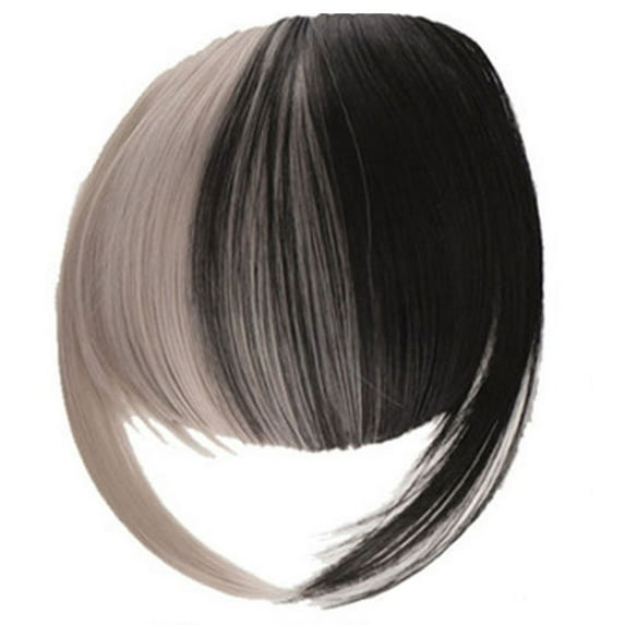 Aojekbee Fake Hair Bangs for Women Invisible Seamless Natural Black/Brown/Blonde Hair Bangs Hair Extension
