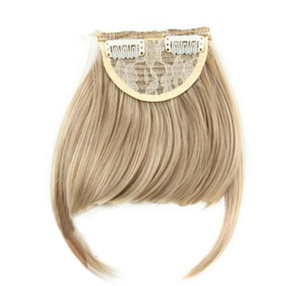 Aojekbee Fake Hair Bangs for Women Invisible Seamless Natural Black/Brown/Blonde Hair Bangs Hair Extension