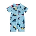 thumbnail image 1 of Aojekbee Kids Boys Summer Swimwear Casual Tractor/Fish Print Short Sleeve Zipper Rash Guard Swimsuit Beachwear Bathing Suit, 1 of 10