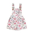 thumbnail image 1 of Aojekbee Little Girl Denim Overalls Flower/Chicken/Cow Print Jeans Strap Suspender Shorts Outfit, 1 of 10