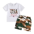 thumbnail image 1 of Aojekbee Toddler Boys Summer Shorts Sets Short Sleeve Letter Print Tops and Camouflage Drawstring Shorts Sets, 1 of 10