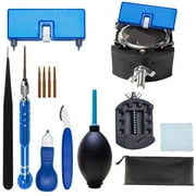 AOKELILY Watch Repair Tool Kit, 13-Piece Set with Case Opener, Tweezers, Screwdriver for Battery Replacement