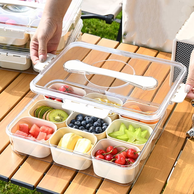Cook With Color 8-Compartment Snackle Box, Charcuterie Container, Divi – CookWithColor