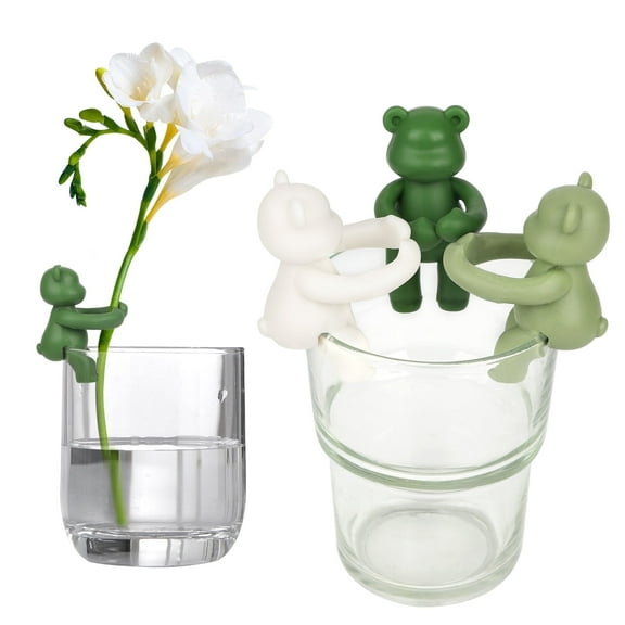 Aokelily Plant Propagation Buddy; Plant Support for Sprouts, Stems, Shoots, and Cuttings; 3 Cute Bear Plant Supports for Easter Gift Plant Propagation Station or an Indoor Garden