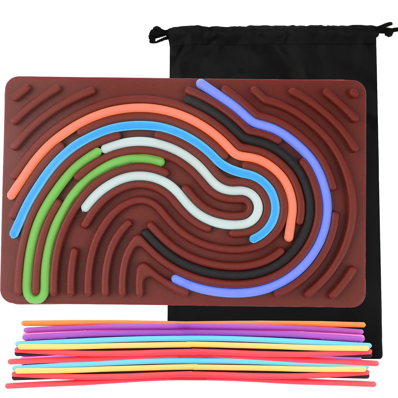 Aokelily Sensory Activity Board, Duble Sided Design Kids Busy Board for ...