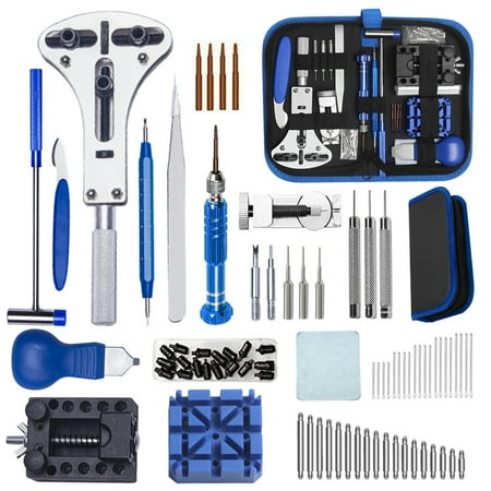 Aokelily Watch Repair Kit Professional 235 PCS Watch Tools Kits Battery Replacement Watchband Link Remover Adjustment Watch Back Removal Opener Spring Bar Repair with Carrying Case