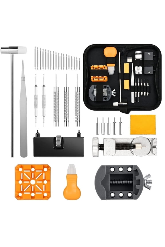Watch Repair Kit for Battery Replacement & Link Removal, Resizing &Opener, Wrench Back Remover, Spring Bar Tool