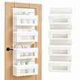 thumbnail image 1 of Aokeyee Over The Door Organizer, 4 Tier Boho Door Organizer Hanging with Tassels and Clear Window, 55lb Behind The Door Storage for Baby Nursery, Bedroom, Bathroom, 1 of 6
