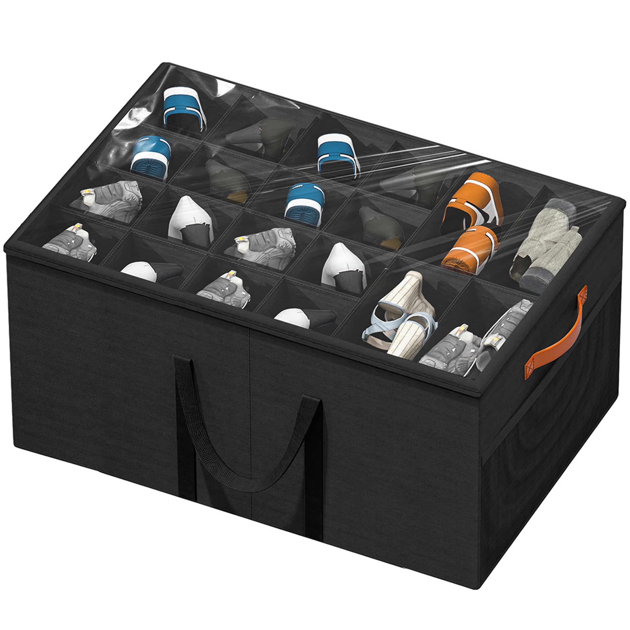 Aokeyee Shoe Containers for Closet, Large Shoes Storage Box Space ...