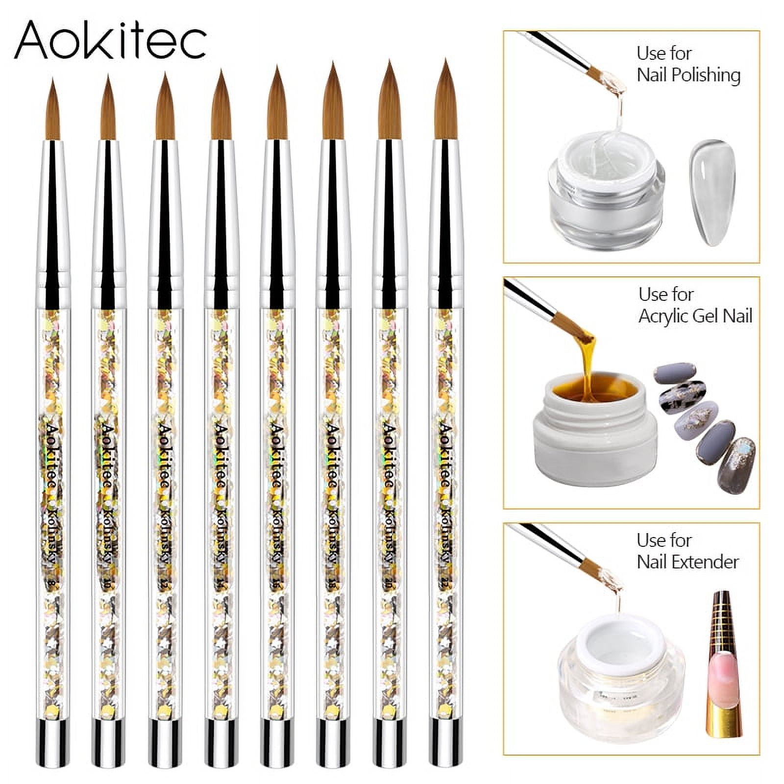Aokitec Kolinsky Acrylic Nail Brush Art Magic Sequins Glitter Handle Sizes 8 22 bb6f5db1 9a7a 48d6 a741 a69b2fa82be9.f83b351a271a4b74dc9805240395fe8c