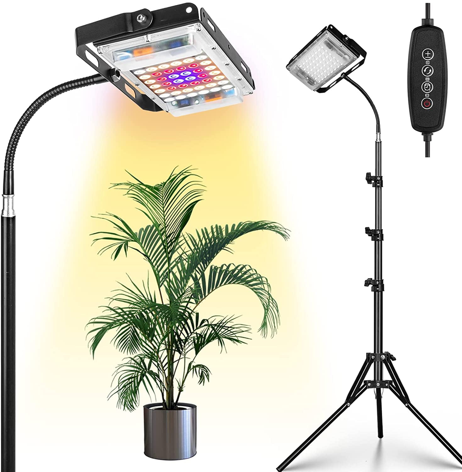 Aoksun 26 W LED Dimmable Indoor Garden Grow Light, Full Spectrum 4000K