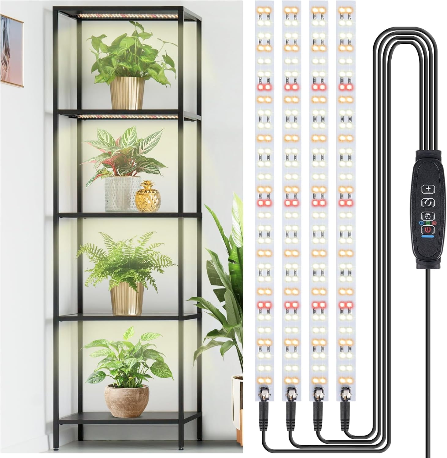 Aoksun Grow Light Strip for Indoor Plants Full Spectrum, Plant Lights ...