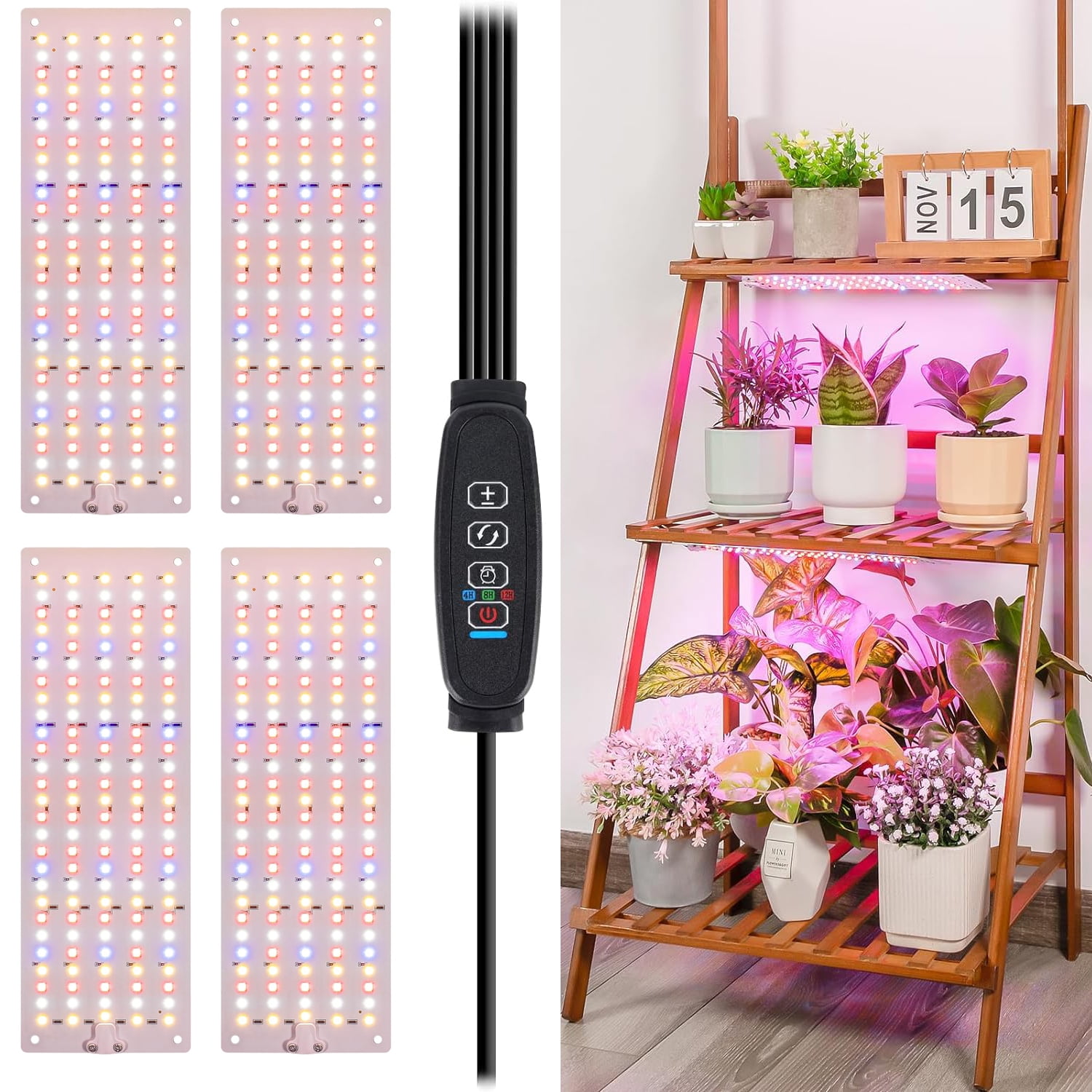 Aoksun Plant Grow Light, Red Blue Spectrum Grow Light for Indoor Plants ...