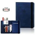 thumbnail image 1 of Aokur Passport Holder for Men Women, PU Leather Passport Wallet Travel Document Organizer Cruise Accessories Travel Must Haves Dark Blue, 1 of 6