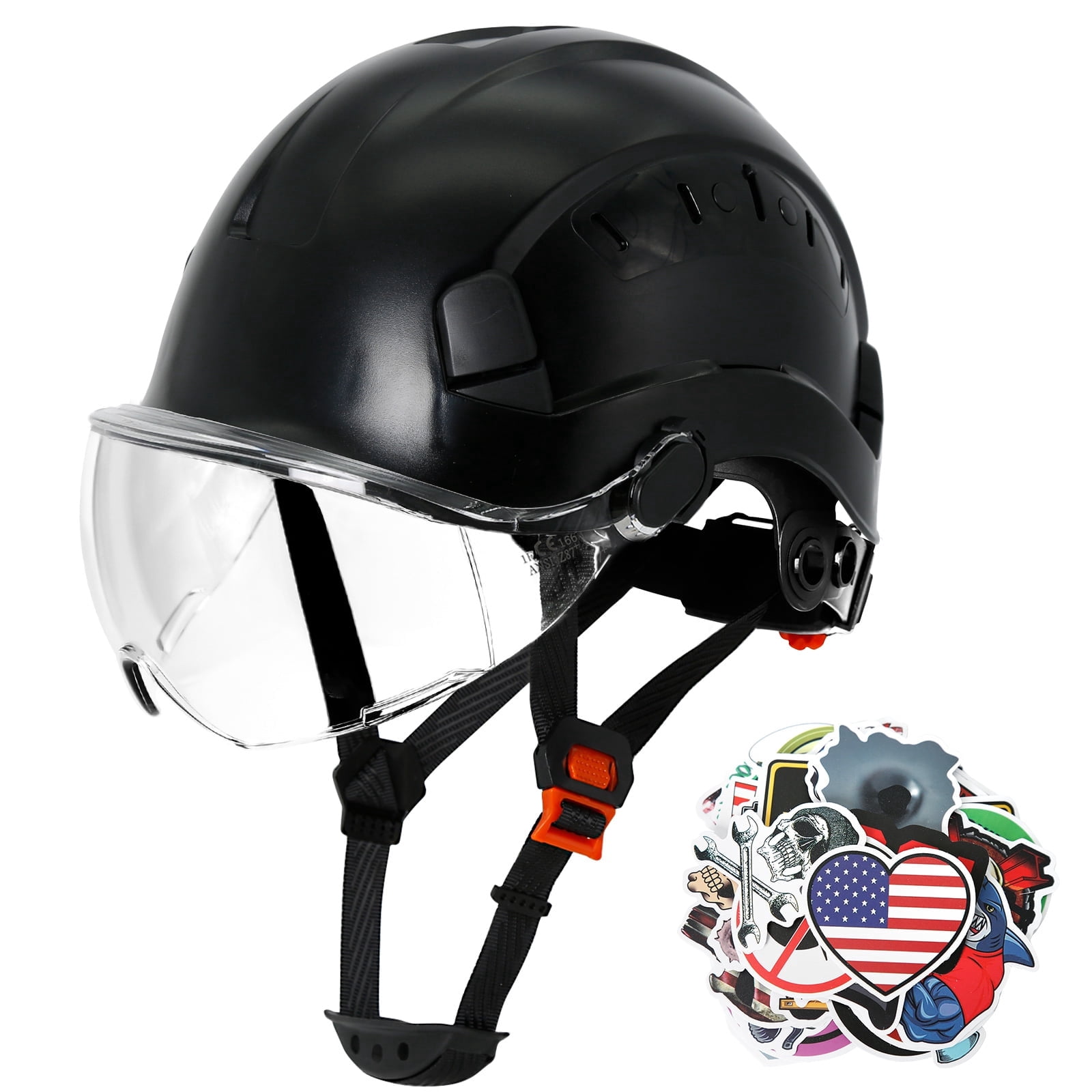 Aolamegs ANSI Z89 1 OSHA Approved Vented Safety Hard Hat With Visor Aolamegs ANSI Z89 1 OSHA Approved Vented Safety Hard Hat With Visor