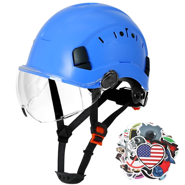Aolamegs ANSI Z89.1 OSHA Approved Vented Safety Hard Hat with Visor ...