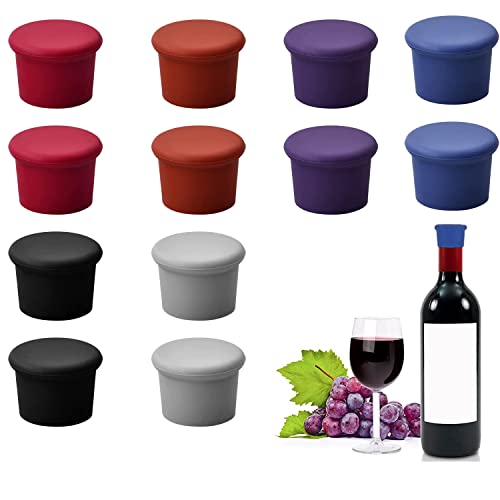 Adorila 10-Pack Silicone Wine Bottle Stoppers - Reusable, Leak-Proof Bottle Caps For Wine, Champagne, Liquor - View #3